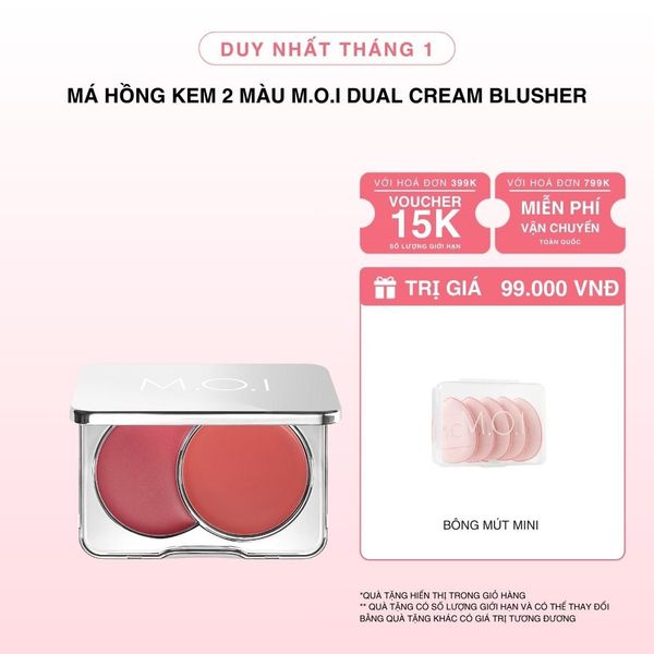 Má Hồng Kem 2 Màu M.O.I Dual Cream Blusher