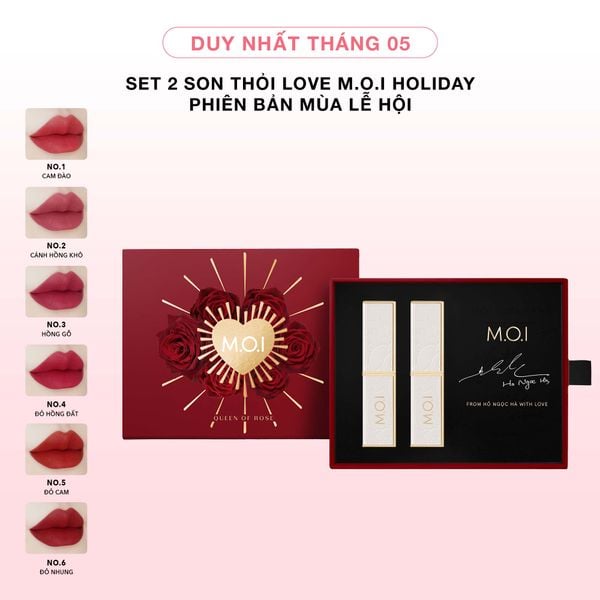 Set 2 Son Thỏi Love M.O.I Holiday Phiên Bản Mùa Lễ Hội