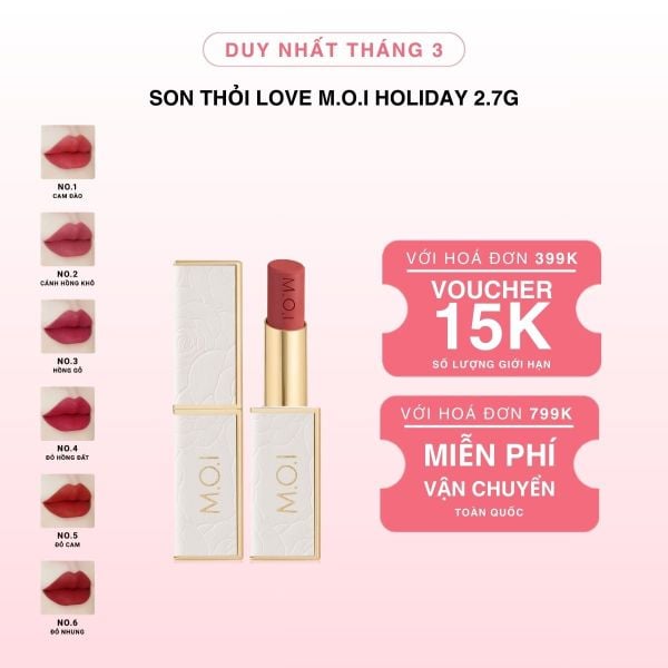 Son Thỏi Love M.O.I Holiday Phiên Bản Mùa Lễ Hội 2.7g