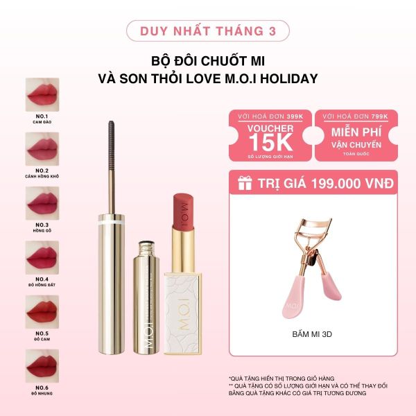 Bộ Đôi Chuốt Mi Và Son Thỏi Love M.O.I Holiday Phiên Bản Mùa Lễ Hội