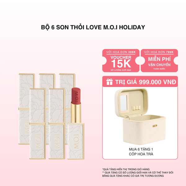 Bộ 6 Son Thỏi Love M.O.I Holiday Phiên Bản Mùa Lễ Hội