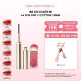  Bộ Đôi Chuốt Mi Và Son Tint Lì Cotton Candy 
