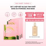  Combo 3 Hộp Mặt Nạ Gạo Tinh Khiết Sáng Da Hydrogel Rice Mask 