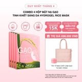  Combo 4 Hộp Mặt Nạ Gạo Tinh Khiết Sáng Da Hydrogel Rice Mask 