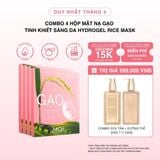  Combo 4 Hộp Mặt Nạ Gạo Tinh Khiết Sáng Da Hydrogel Rice Mask 