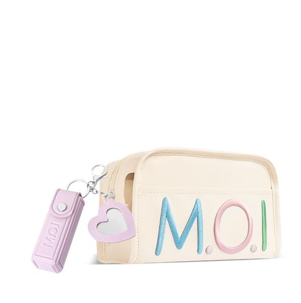 Bộ Đôi Móc Khóa Đựng Son Và Túi Da Đựng Mỹ Phẩm [Quà Tặng]