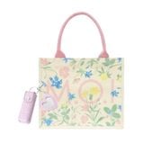  Bộ Đôi Móc Khóa Đựng Son Và Túi Cói Hoa Nắng [Quà Tặng] 