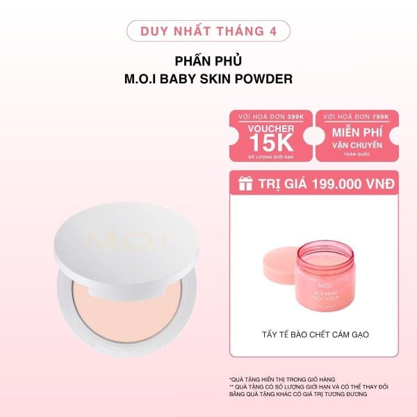Phấn Phủ M.O.I Baby Skin Powder