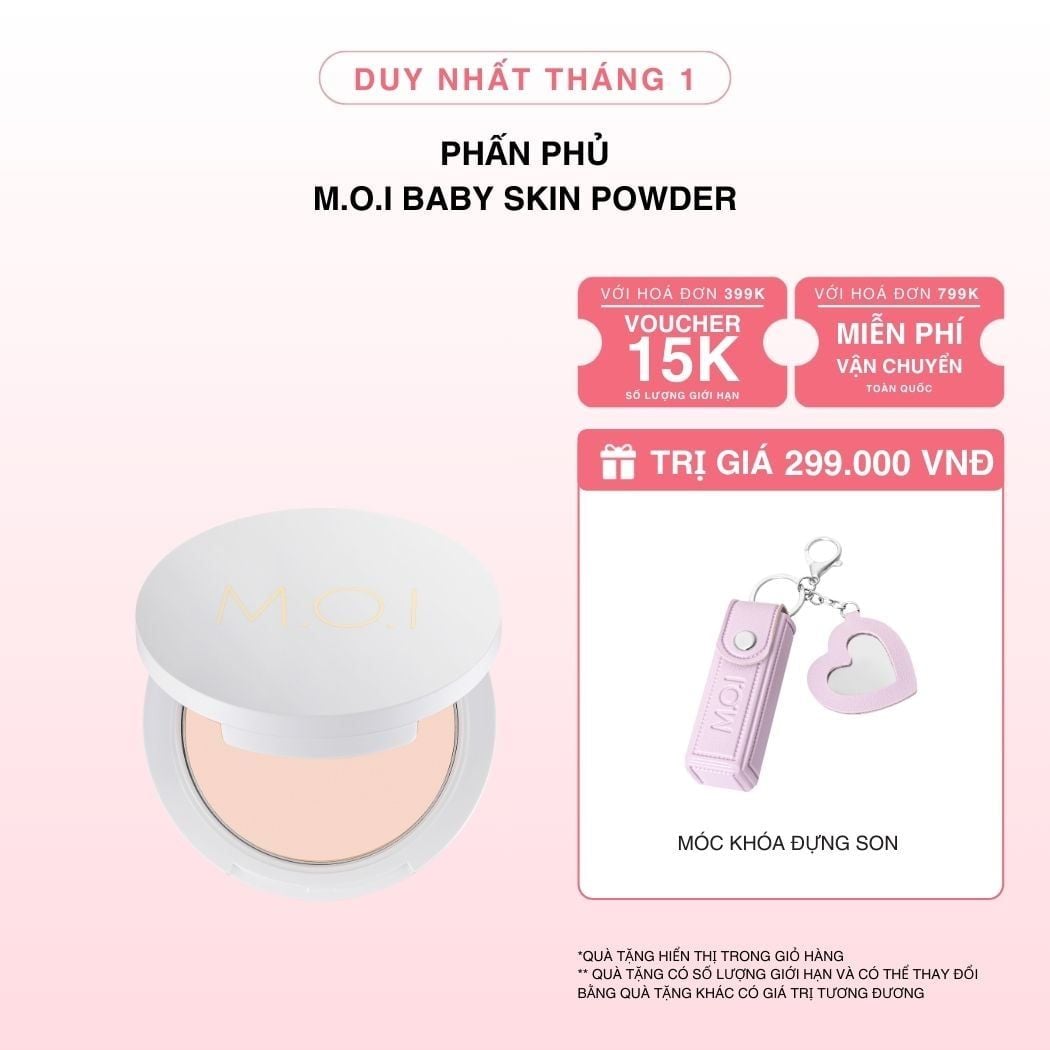  Phấn Phủ M.O.I Baby Skin Powder 