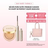  Bộ Đôi Phấn Nước Premium Cushion Và Chuốt Mi M.O.I Perfect Shape Mascara 
