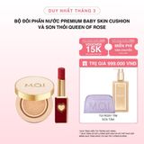  Bộ Đôi Phấn Nước M.O.I Premium Baby Skin Và Son Thỏi Cao Cấp Queen Of Rose 