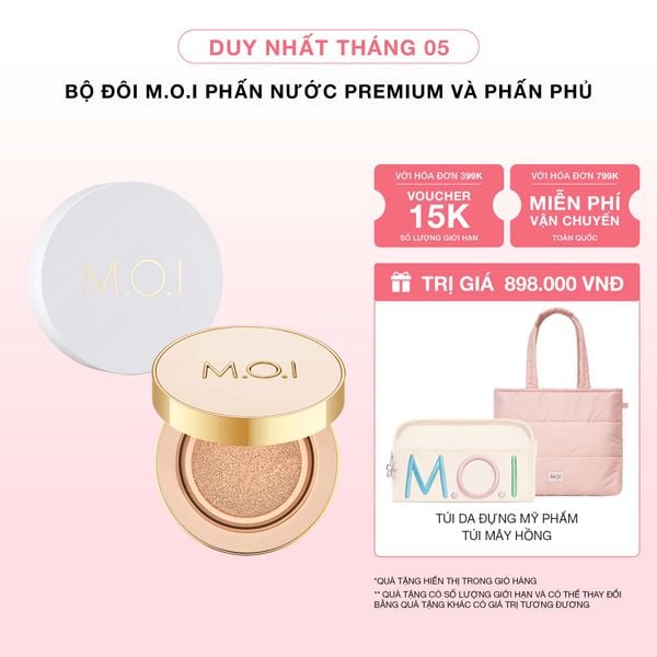 Bộ Đôi M.O.I Phấn Nước Premium Và Phấn Phủ Baby Skin
