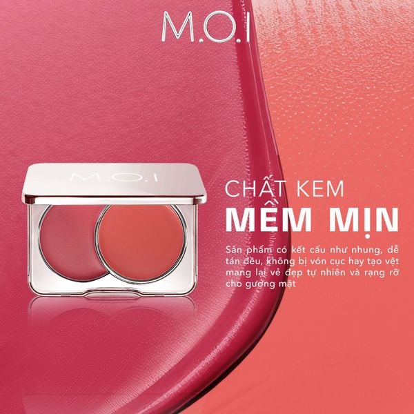 Má Hồng Kem 2 Màu M.O.I Dual Cream Blusher