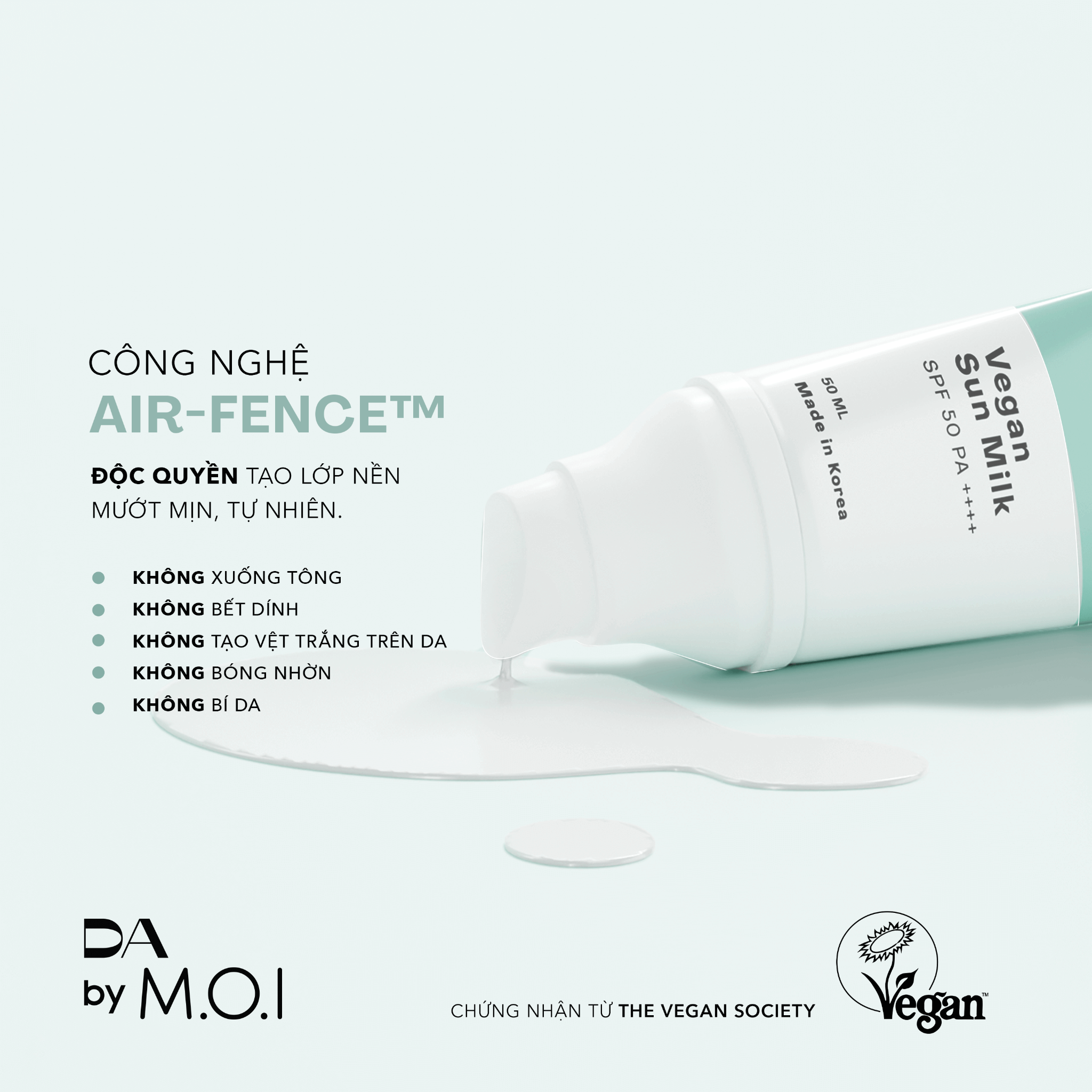  Kem Chống Nắng Thuần Chay DA BY M.O.I Vegan Sunmilk 50ml 