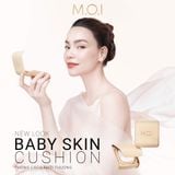  [GIẢM 50K] Bộ Đôi M.O.I Phấn Nước Baby Skin Cushion Và Phấn Phủ Baby Skin Powder 