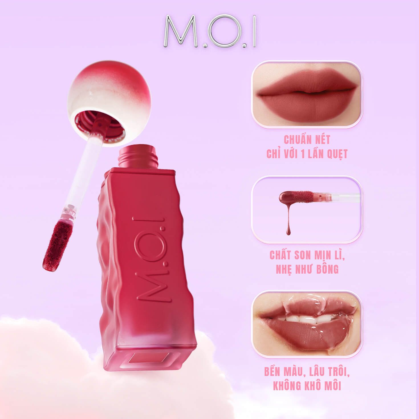  Bộ Đôi Kem Chống Nắng Nâng Tông Và Son Tint Lì Cotton Candy 