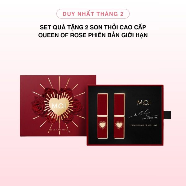 Set Quà Tặng 2 Son Thỏi Cao Cấp Queen Of Rose Phiên Bản Giới Hạn