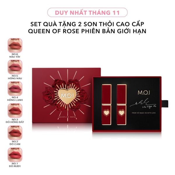 Set Quà Tặng 2 Son Thỏi Cao Cấp Queen Of Rose Phiên Bản Giới Hạn