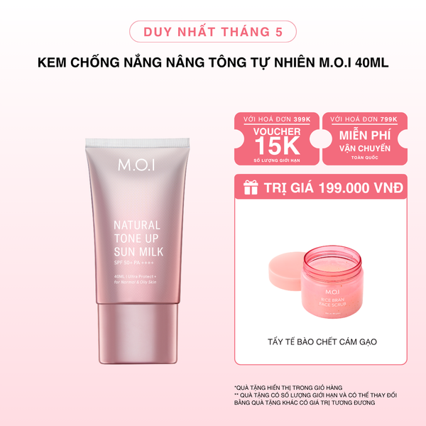 Kem Chống Nắng Nâng Tông Tự Nhiên M.O.I 40ml