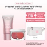  Bộ Đôi Kem Chống Nắng Nâng Tông Tự Nhiên M.O.I 40ml Và Má Hồng Kem 2 Màu 