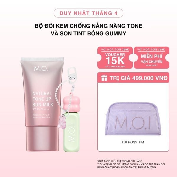Bộ Đôi Kem Chống Nắng Nâng Tông Và Son Tint Bóng Gummy