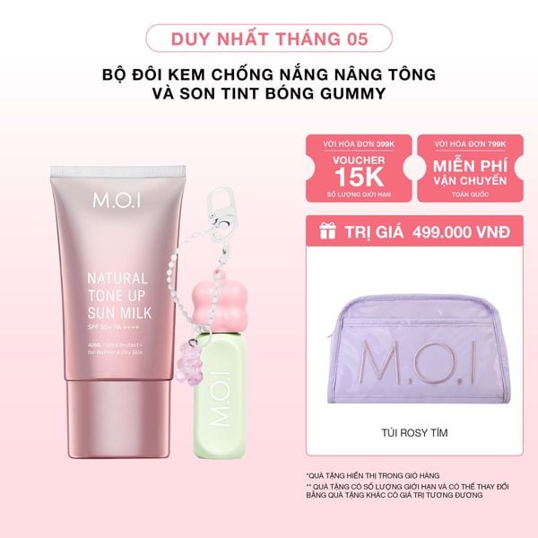 Bộ Đôi Kem Chống Nắng Nâng Tông Và Son Tint Bóng Gummy