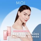  Bộ Đôi Kem Chống Nắng Nâng Tông Tự Nhiên M.O.I 40ml Và Má Hồng Kem 2 Màu 
