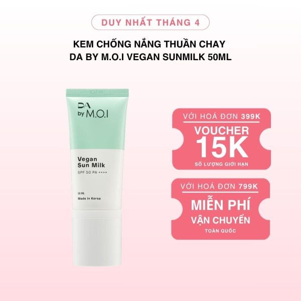 [HSD: T4.2027] Kem Chống Nắng Thuần Chay DA BY M.O.I Vegan Sunmilk 50ml