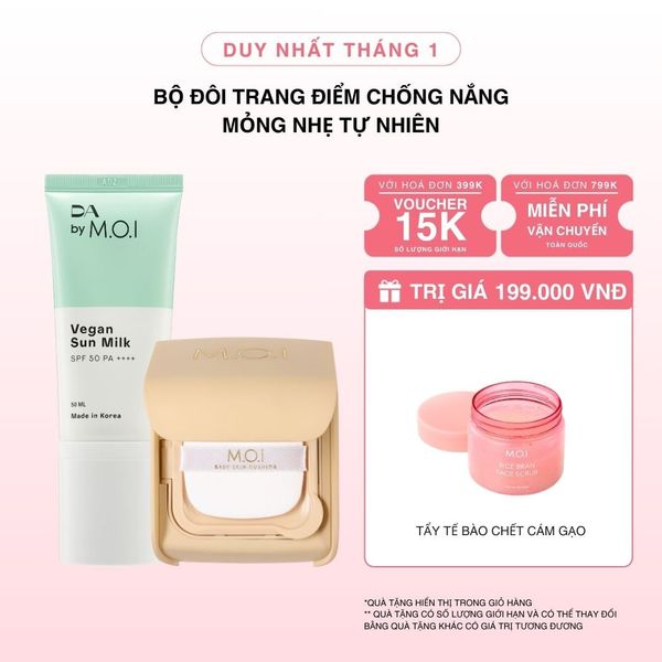 Bộ Đôi Trang Điểm Chống Nắng Mỏng Nhẹ Tự Nhiên