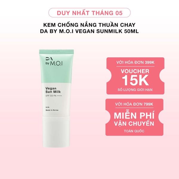 [HSD: T4.2027] Kem Chống Nắng Thuần Chay DA BY M.O.I Vegan Sunmilk 50ml