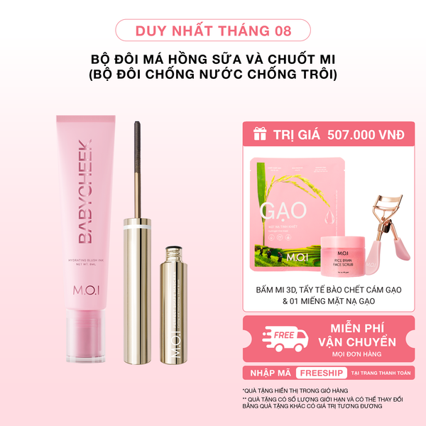 Bộ Đôi Má Hồng Sữa Và Chuốt Mi (Bộ Đôi Chống Nước)
