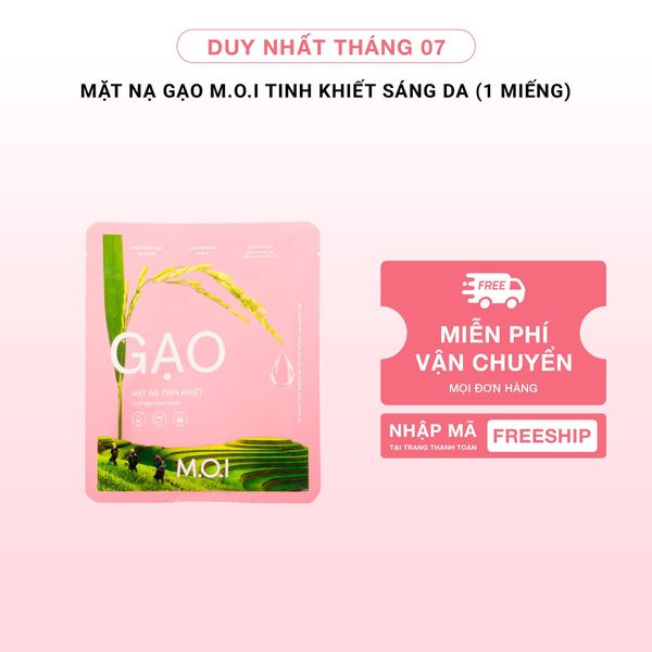 Mặt Nạ Gạo MOI Tinh Khiết Sáng Da (1 Miếng)