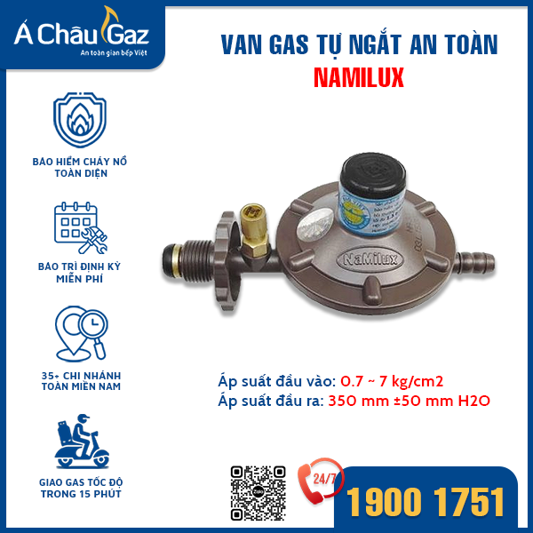 Van gas Namilux (van dùng bình xám)