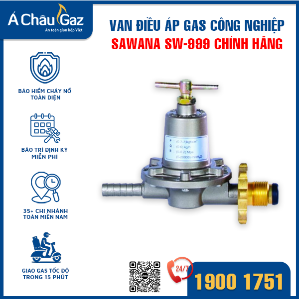 Van cao áp gas công nghiệp xám Sawana SW-999 chính hãng