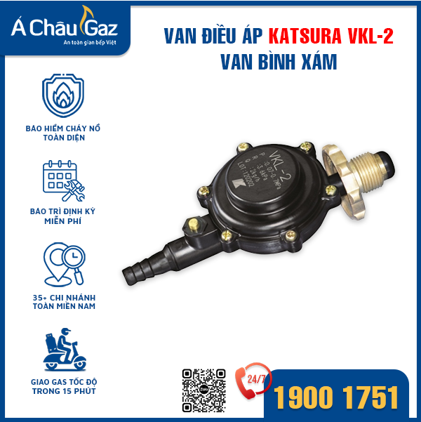 Van gas điều áp Katsura VKL-2 Bình Xám