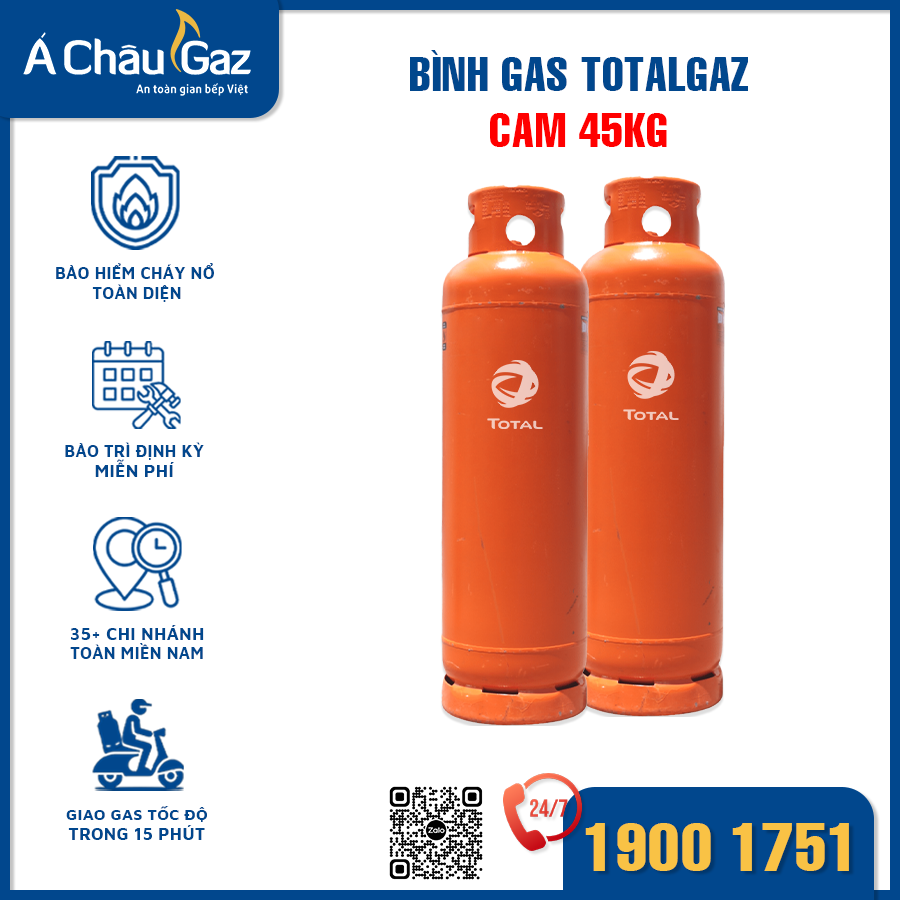 Bình gas Total cam 45kg
