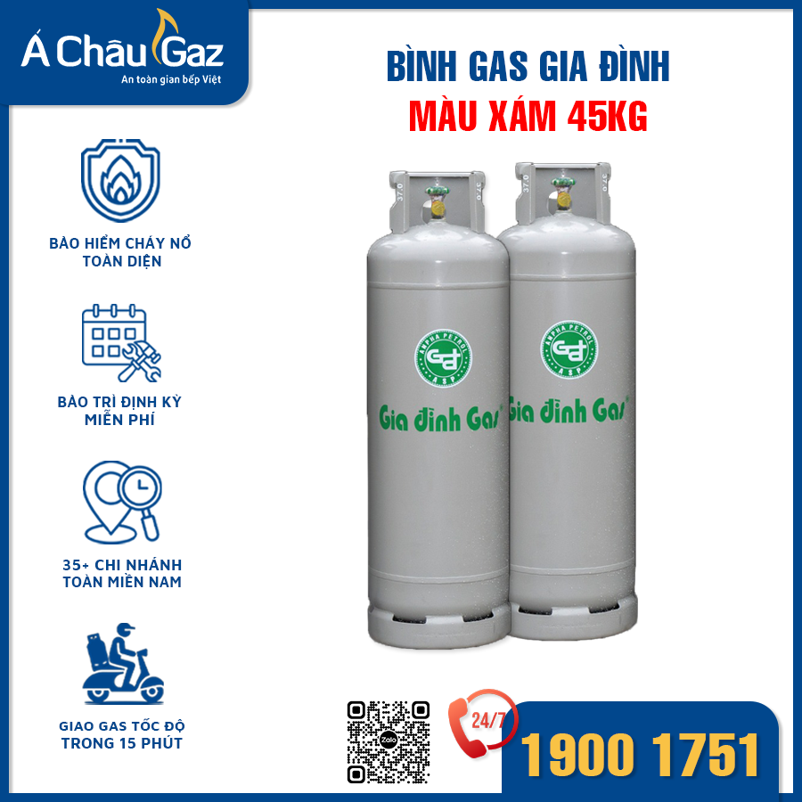 Bình gas Gia đình xám 45kg