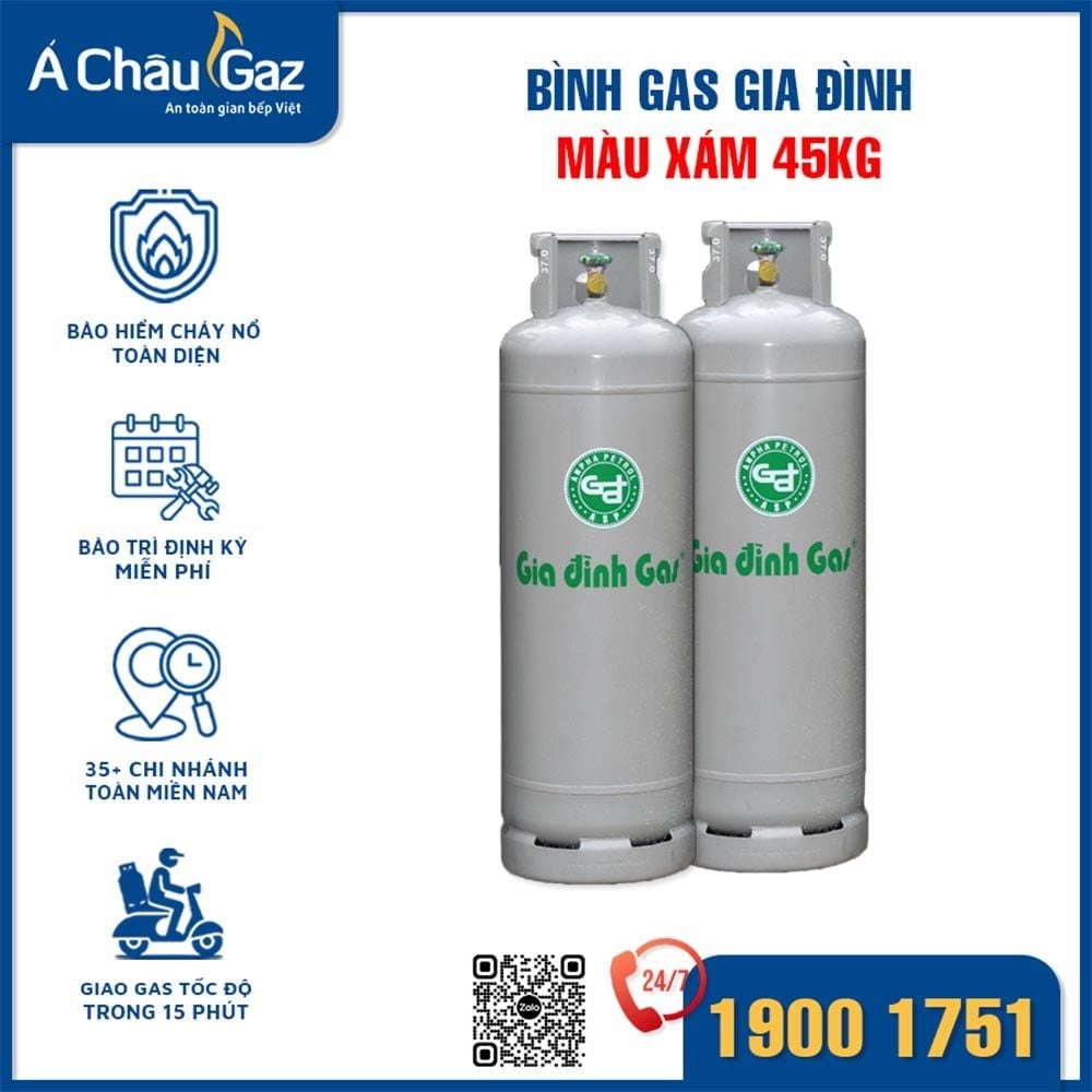 Bình gas Gia đình xám 45kg