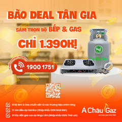 COMBO bộ bình gas ( nước & vỏ) + van + dây . Tặng Bếp Windo 718.