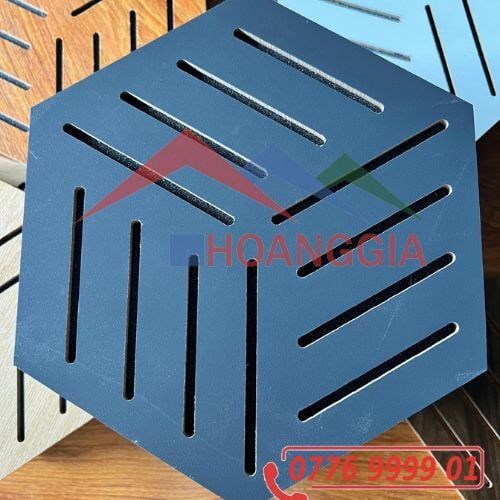 Tấm Gỗ Tiêu Âm Hình Lục Giác Có Họa Tiết, Trang Trí Cao Cấp, Decor Sang Trọng, SẴN KEO DÁN