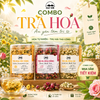 Combo 3 Trà Hoa DalatFarm (Trà Hoa Cúc 50g - Trà Nụ Hoa Lài 70g - Trà Hoa Hồng 100g) 
