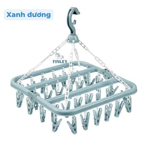 Móc chùm vuông Finley Inova 32 kẹp (Màu xanh dương)