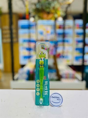 Bàn chải đánh răng trẻ em hình Crong Toothbrush màu xanh lá (3 tuổi)
