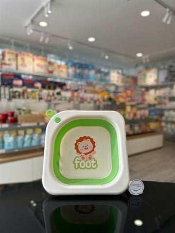 Thau chậu rửa mặt gấp gọn sư tử Finley (Màu xanh lá)