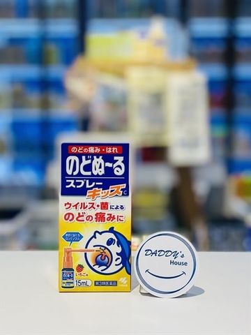 Xịt diệt khuẩn gây viêm họng Kobayashi Nodonuru - Dâu - NĐ (15ml)