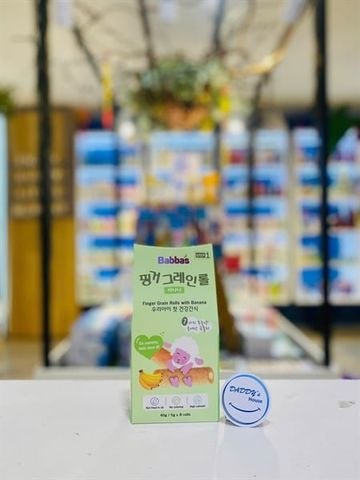 Bánh ống ngũ cốc Babba's baby vị chuối bé 8 tháng (40g)