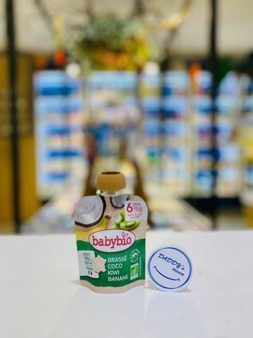 Sữa chua dừa hữu cơ Babybio vị kiwi, chuối 6th (85g)