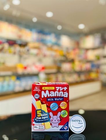 Bánh xốp Morinaga Manna vị sữa 6th (7 túi x 2 cái)