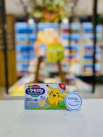 Miếng dán giảm ngứa vết muỗi đốt hình Pikachu Daiichi Sankyo - NĐ (48 sticks)