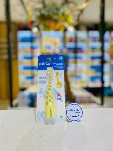 Bàn chải đánh răng Dr Brown's hình hươu cao cổ (0-3 tuổi)